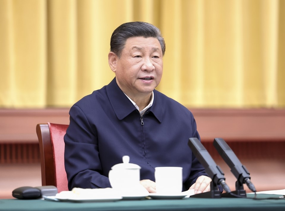 2024年3月20日下午，中共中央總書(shū)記、國(guó)家主席、中央軍委主席習(xí)近平在湖南省長(zhǎng)沙市主持召開(kāi)新時(shí)代推動(dòng)中部地區(qū)崛起座談會(huì)并發(fā)表重要講話。新華社記者 鞠鵬 攝 